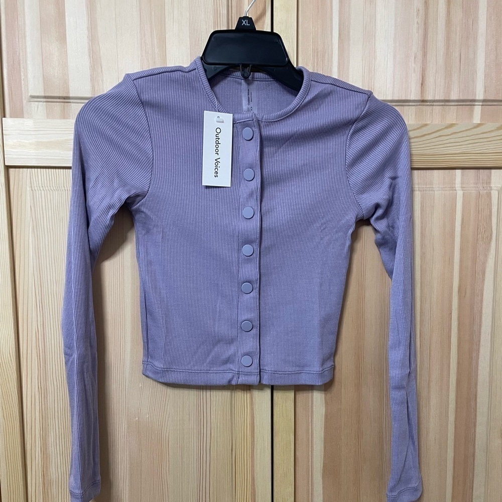 T8. New Outdoor Voices Ribbed Cardigan XS.